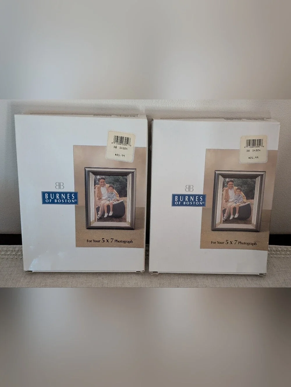 Vintage Burnes of Boston Silver 5x7 Picture Frames Set Of 2